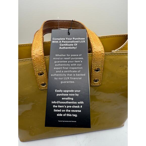 Louis Vuitton Monogram  Vernis Reade PM Mini Tote Bag in Mustard - Picture 7 of 8